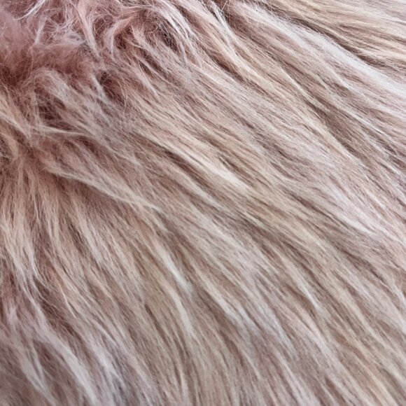 Article (Retired) Lanna Round Pink Sheepskin Pair of Pillows - EUC - So Soft! - Picture 4 of 11